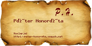 Péter Honoráta névjegykártya