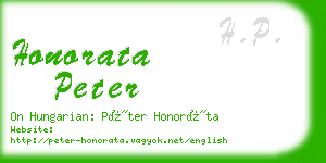 honorata peter business card